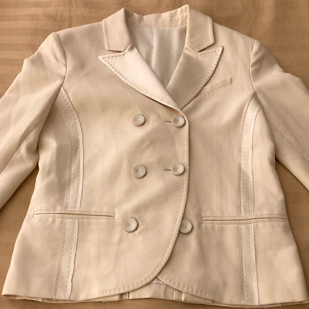 DVF Little M Double Breasted Jacket with Ribbon & Stitching detail. Size XS (0).